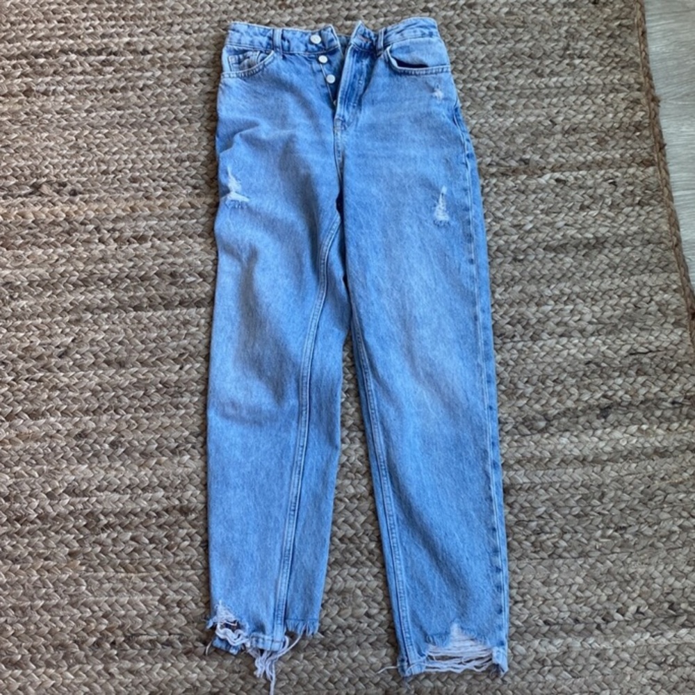 Zara high waist boyfriend cut jeans